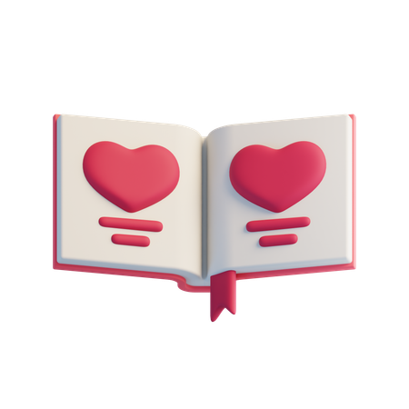 Love Book  3D Icon