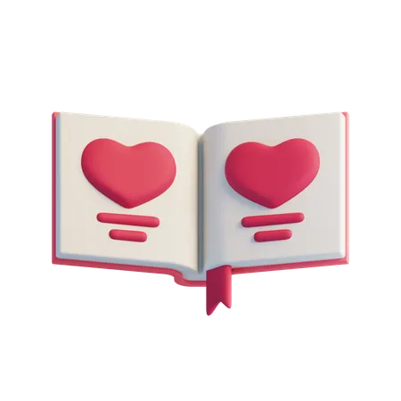 Love Book  3D Icon