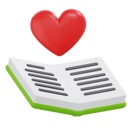 Love Book  3D Icon