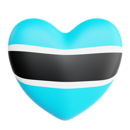 Love Botswana  3D Icon