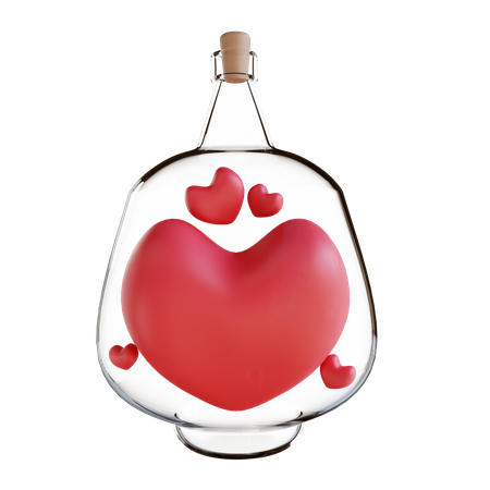 Love Bottle  3D Icon