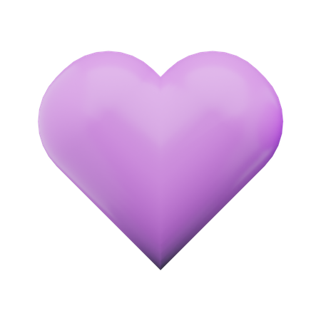 Love bright purple  3D Icon