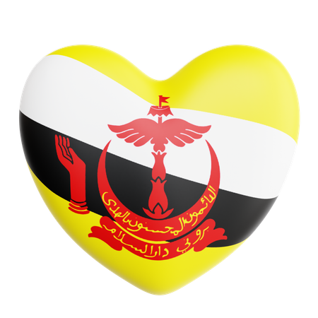 Love Brunei  3D Icon