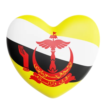 Love Brunei  3D Icon