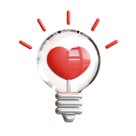 Love Bulb  3D Icon