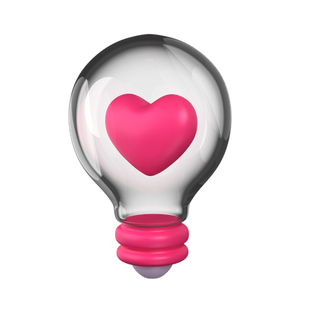 Love Bulb  3D Icon