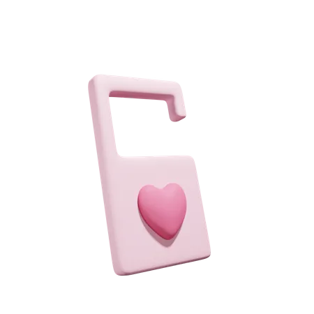 Love Busy Card  3D Icon