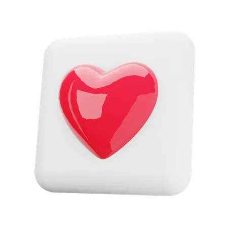 Love Button  3D Icon