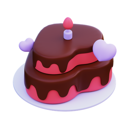 Love Cake  3D Icon