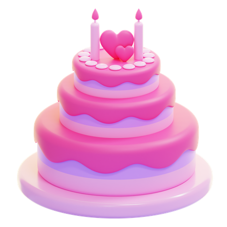 Love Cake  3D Icon