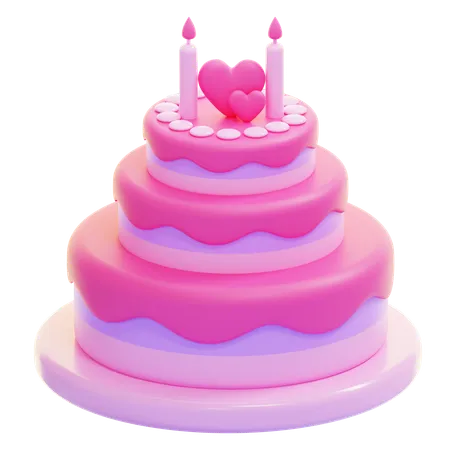 Love Cake  3D Icon