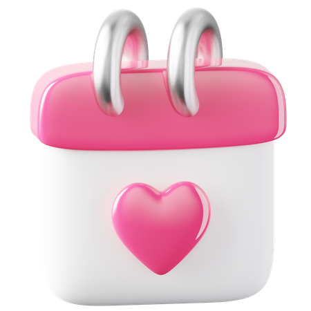 Love calendar  3D Icon