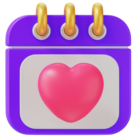 Love Calendar  3D Icon