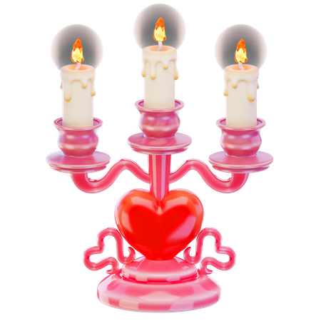 Love Candle  3D Icon