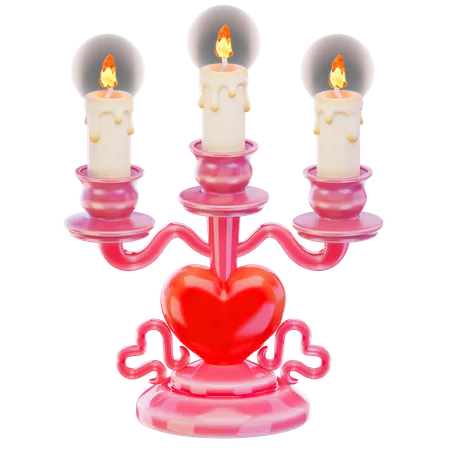 Love Candle  3D Icon