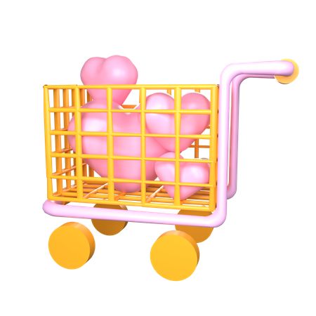 Love Cart  3D Icon