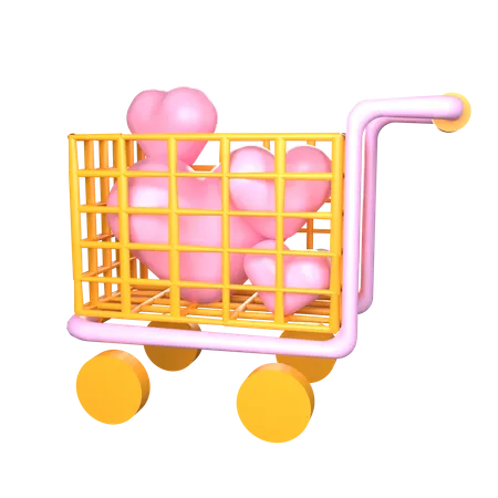 Love Cart  3D Icon