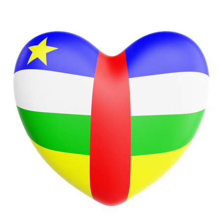 Love Central African Republic  3D Icon