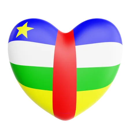 Love Central African Republic  3D Icon