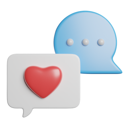 Love Chat  3D Icon
