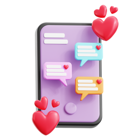 Love Chat  3D Icon