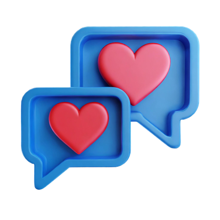 Love Chat  3D Icon