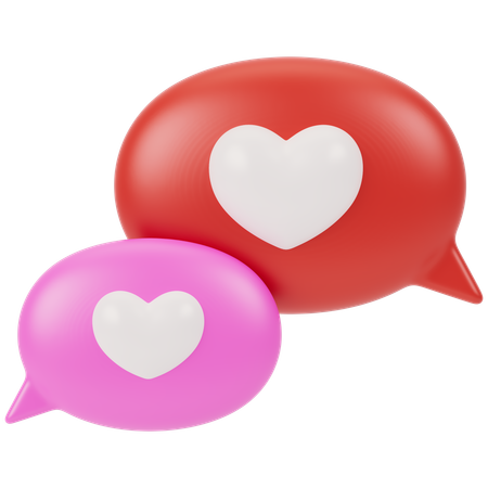 Love Chat  3D Icon