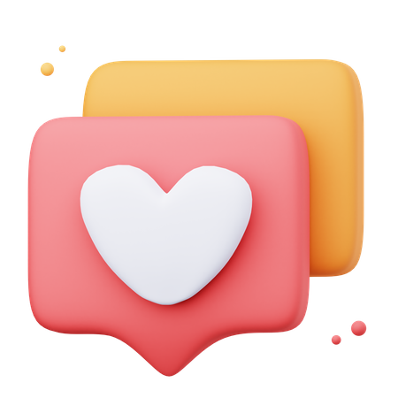 Love chat  3D Icon