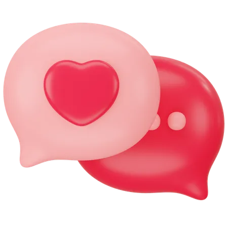 Love Chat  3D Icon