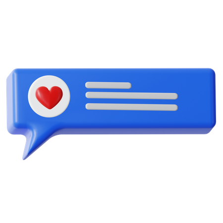 Love Chat  3D Icon