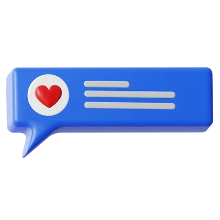 Love Chat  3D Icon