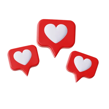 Love Chat  3D Icon