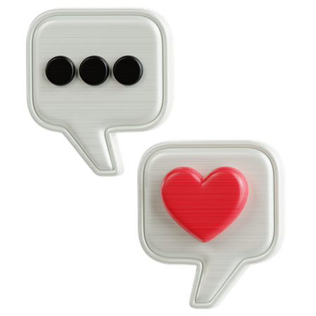 Love Chat  3D Icon