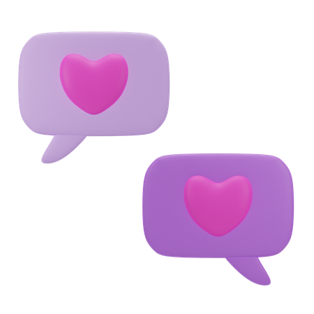 Love Chat  3D Icon