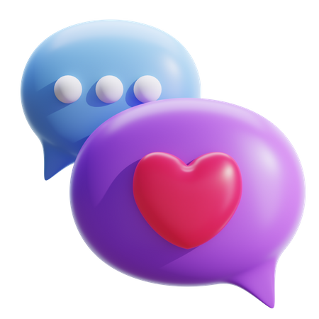 Love Chat  3D Icon