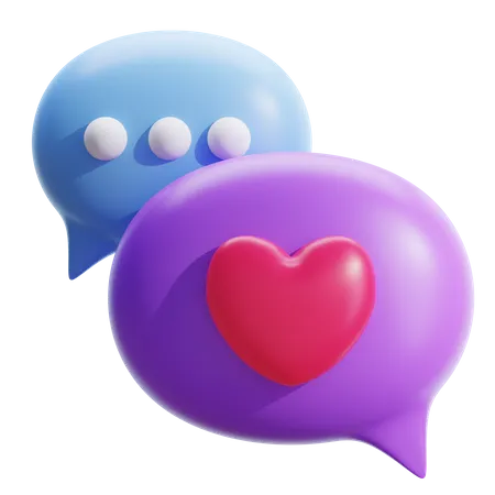 Love Chat  3D Icon