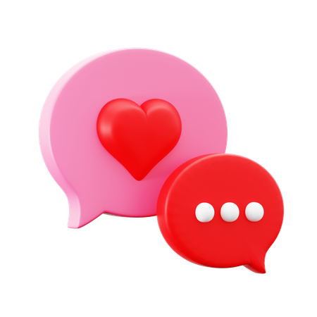 Love Chat  3D Icon