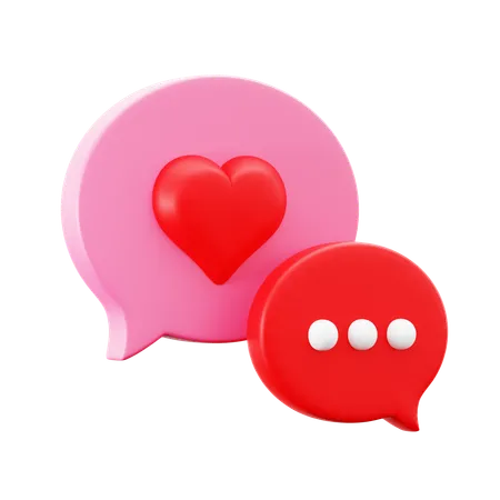 Love Chat  3D Icon