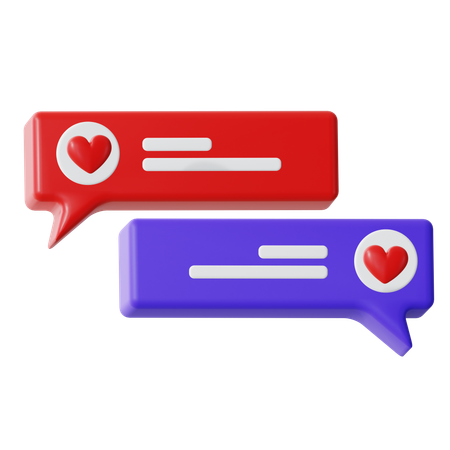 Love Chat  3D Icon