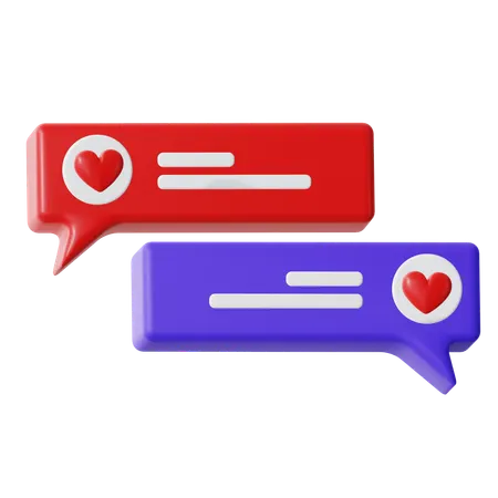 Love Chat  3D Icon