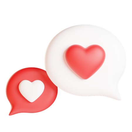 Love chat  3D Icon