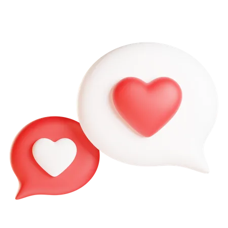 Love chat  3D Icon