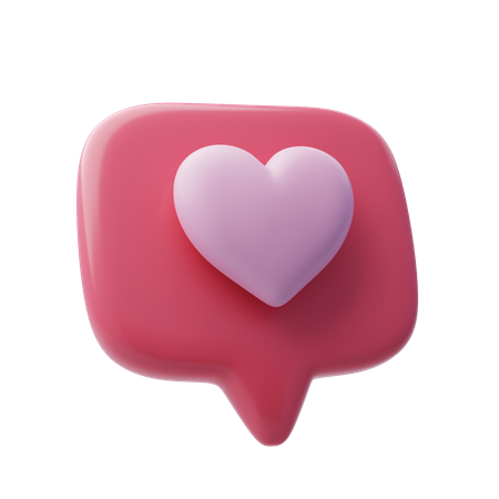 Love Chat  3D Icon