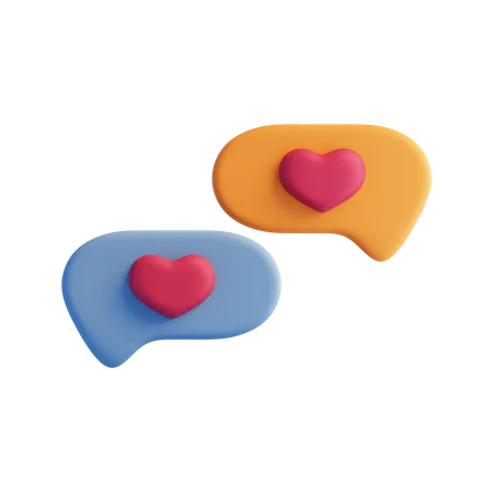 Love Chat  3D Icon