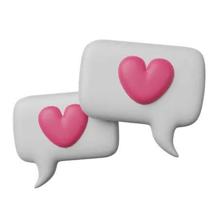 Love Chat  3D Icon