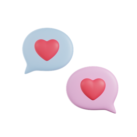 Love Chat  3D Icon