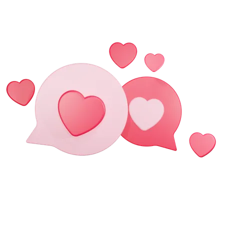 Love Chat  3D Icon