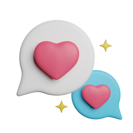 Love Chat  3D Icon