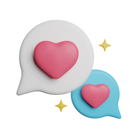 Love Chat  3D Icon