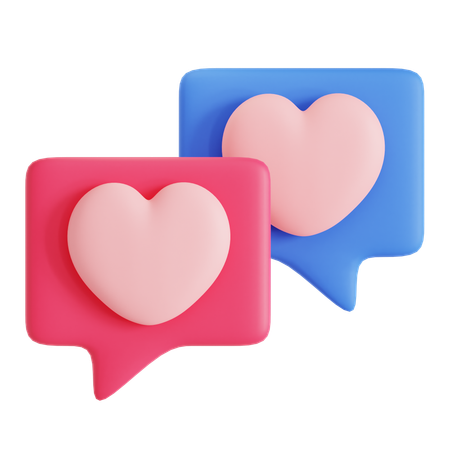 Love Chat  3D Icon